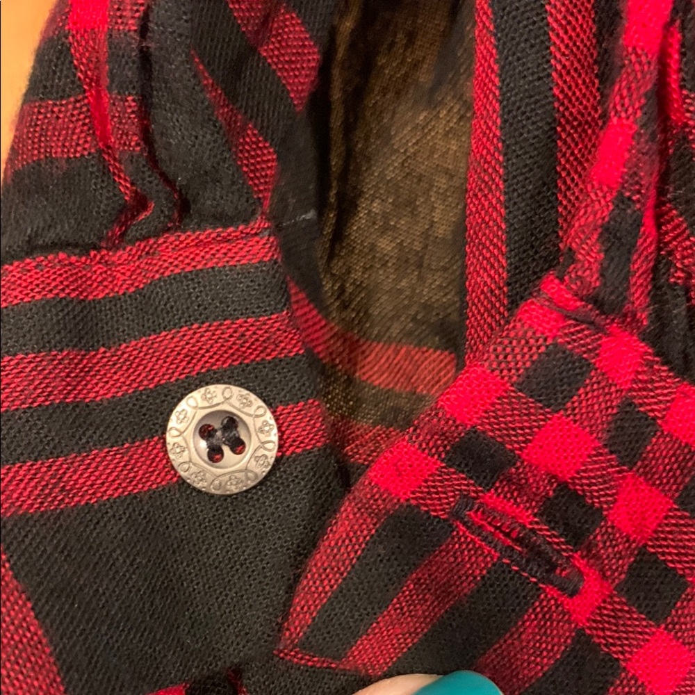 CCX Red and Black Plaid Shirt. Soft casual. Size L/20 - Picture 6 of 8
